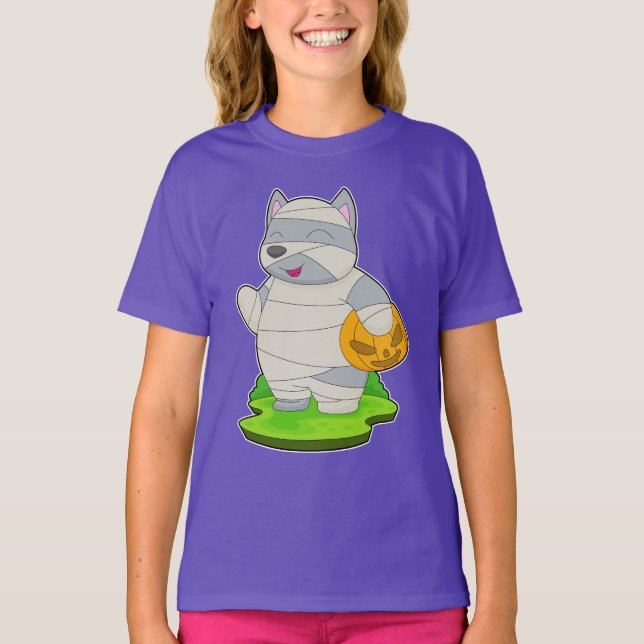 Cat Halloween Mummy T-Shirt (Front)