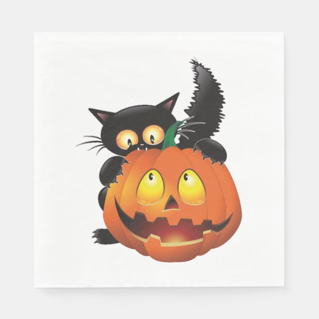 CAT HALLOWEEN    NAPKIN (Front)