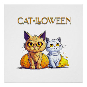 Cat Halloween Poster