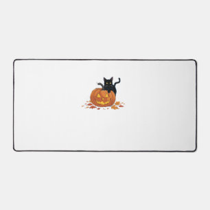 Cat Halloween Pumpkin For Women Men Kids Desk Mat