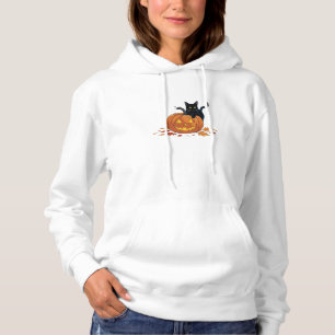 Cat Halloween Pumpkin For Women Men Kids Hoodie