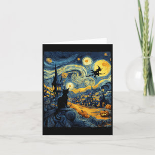 Cat Halloween Pumpkin Men Women Card