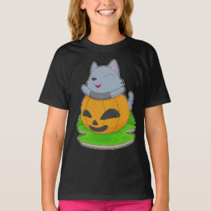 Cat Halloween Pumpkin T-Shirt