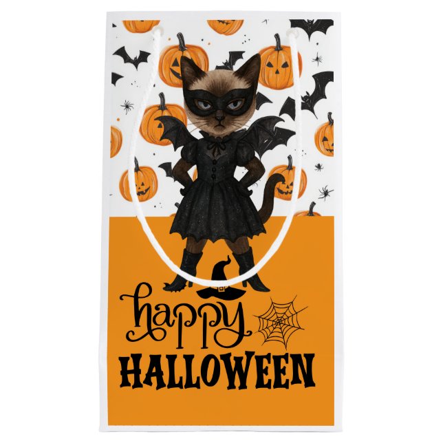 Cat Halloween  Small Gift Bag (Front)