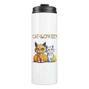 Cat Halloween Thermal Tumbler