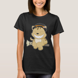Cat Halloween Witch T-Shirt