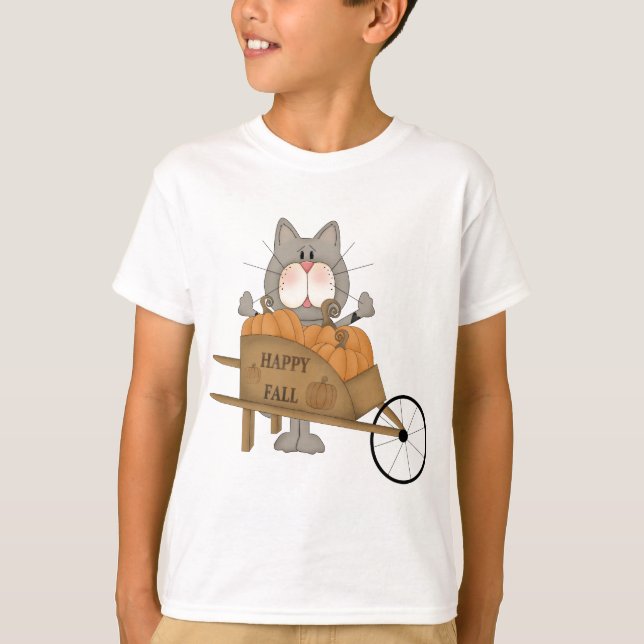 Cat happy fall T-Shirt (Front)