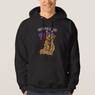 Cat Happy Fur Of July 4th Usa American Flag Tie Su Hoodie