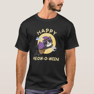 Cat Happy Halloween Witch Happy Meow o ween T-Shirt