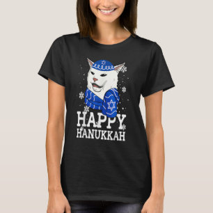 Cat Happy Hanukkah Meowzel Tov Menorah Jewish Holi T-Shirt