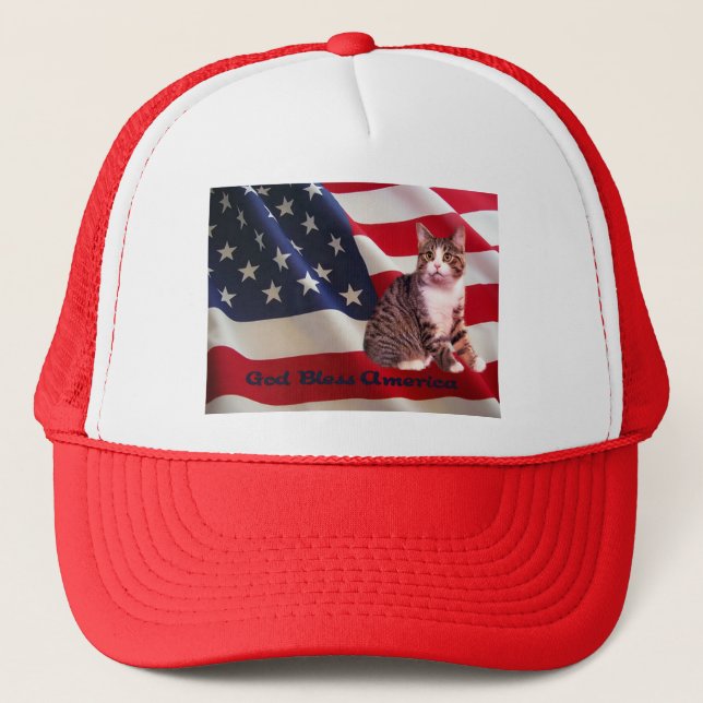Cat Hat God Bless America (Front)