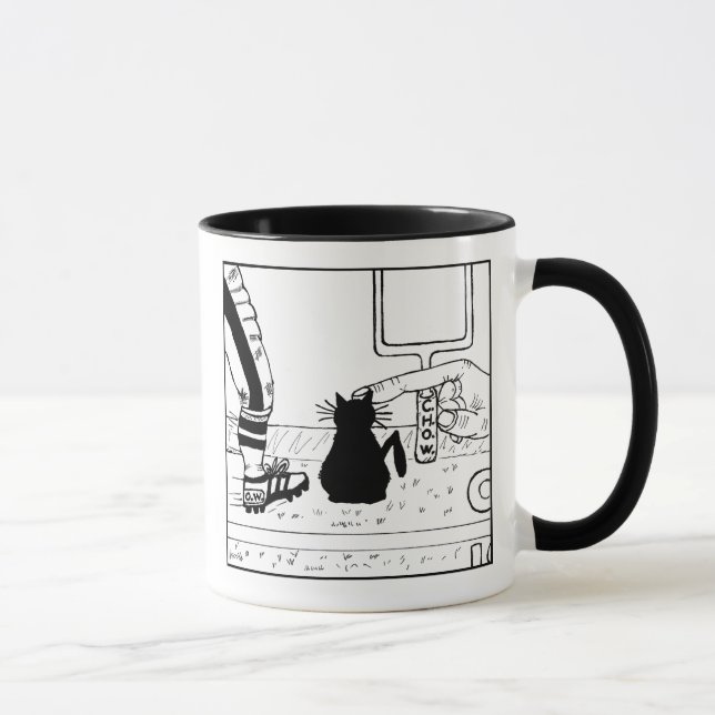 Cat Haters Football Cartoon Mug (Right)