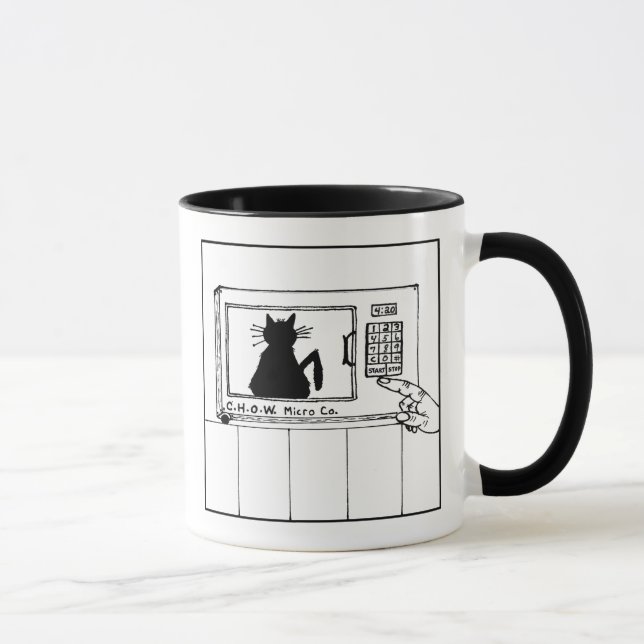 Cat Haters Microwave Cartoon Mug (Right)