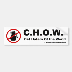 Cat Haters Of the World Bumper Sticker