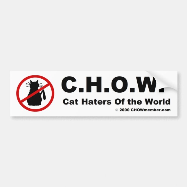 Cat Haters Of the World Bumper Sticker (Front)
