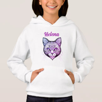 Cat head blue-purple gradient