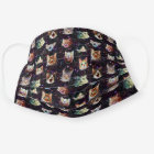 Cat Heads in Outer Space Funny Galaxy Pattern