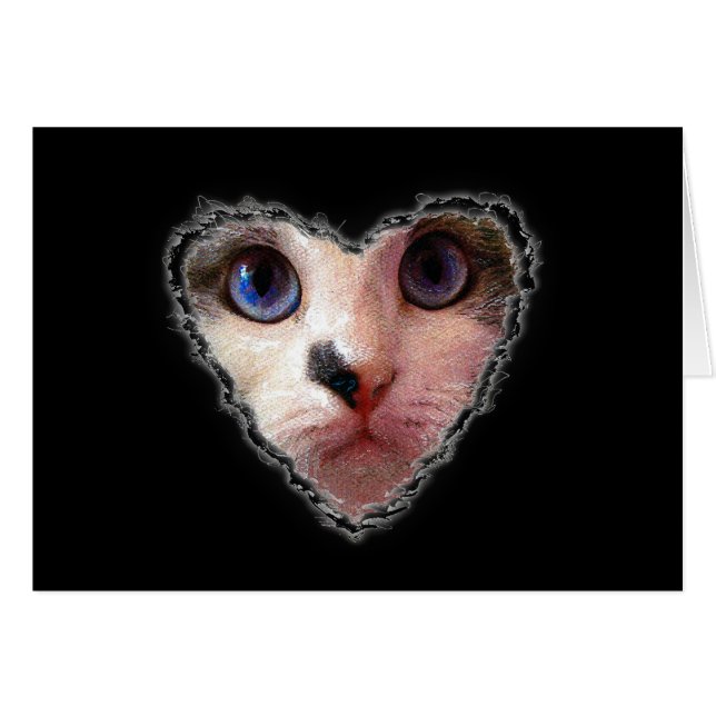 Cat Heart Card (Front Horizontal)