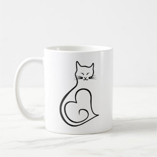 Cat - Heart Coffee Mug