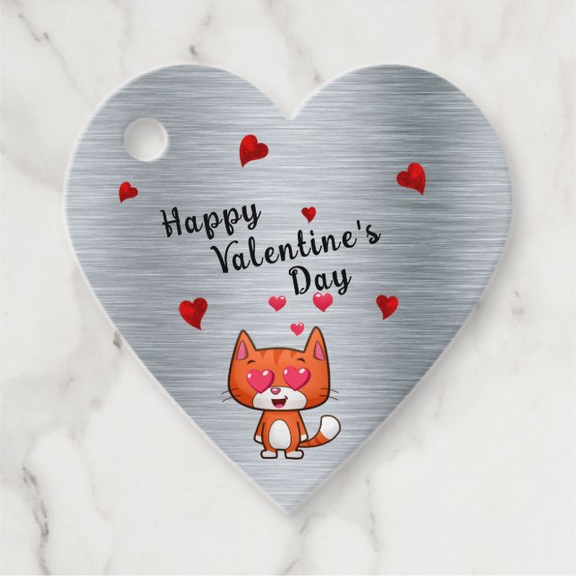 Cat heart favour tags (Front)