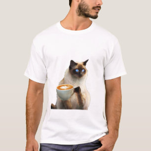 Cat Heart Mum Dad Owner Siamese Sphynx Valentines T-Shirt