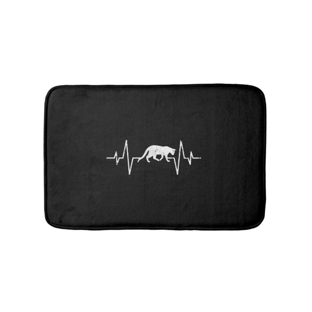 cat heartbeat bath mat (Front)