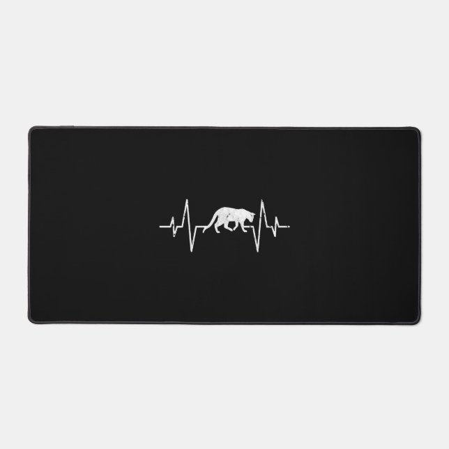cat heartbeat desk mat (Front)