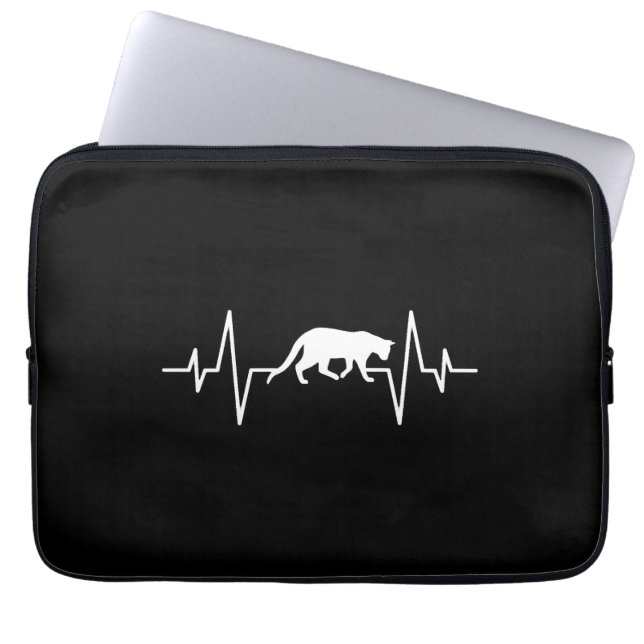 cat heartbeat   laptop sleeve (Front)