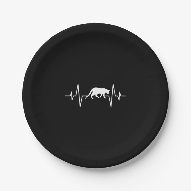 cat heartbeat   paper plate (Front)