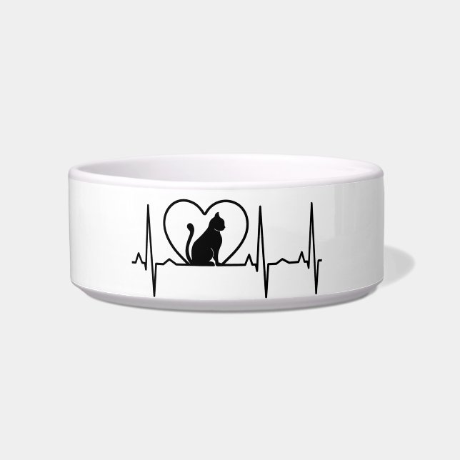 Cat Heartbeat with Heart Bowl (Front)
