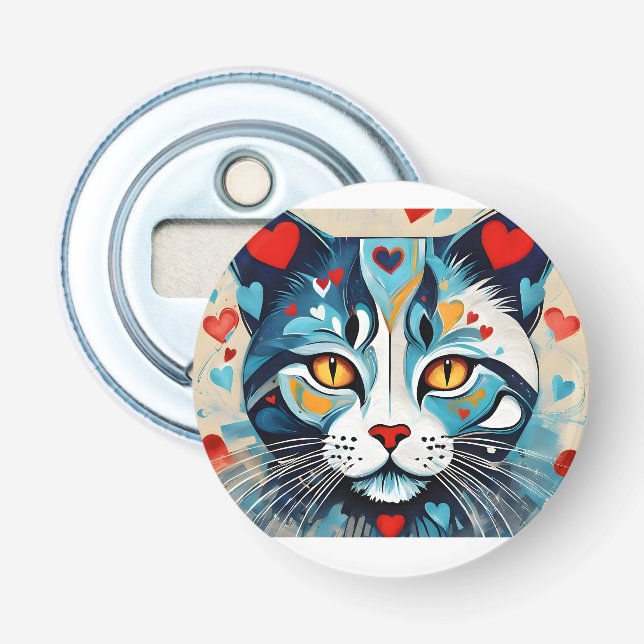 Cat Hearted Bottle Opener (Front)