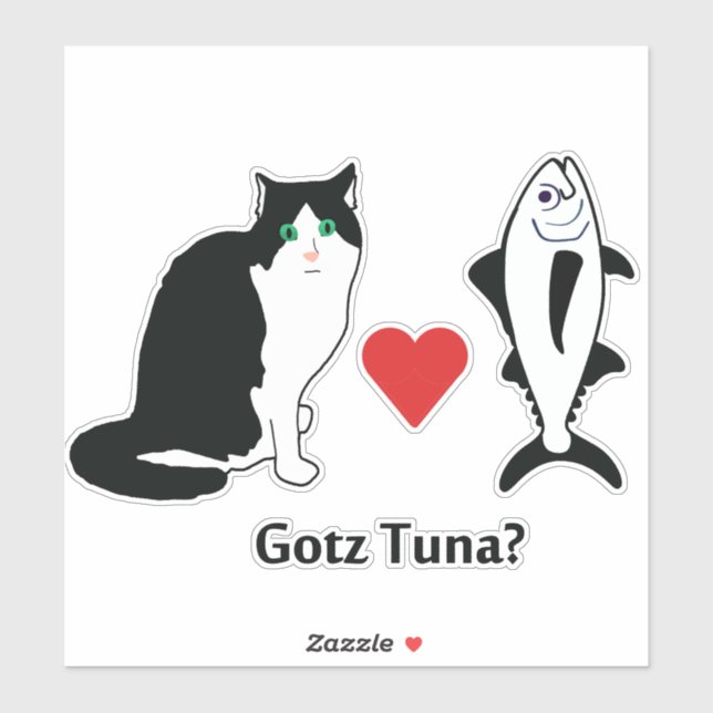 Cat Hearts Tuna Fish, Cat Joke (Sheet)