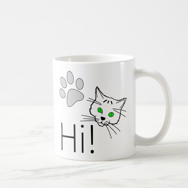 Cat - Hi! Coffee Mug (Right)