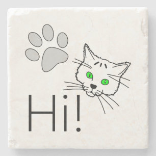 Cat - Hi! Stone Coaster