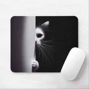 Cat Hiding In Shadows Mouse Mat