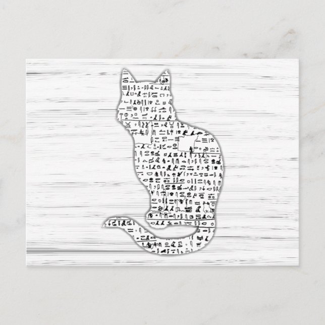 Cat Hieroglyphics Postcard (Front)