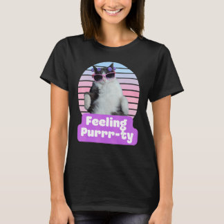 Cat Hilarious Meme Kitty Feline Feeling Purr t T-Shirt