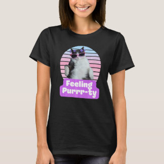 Cat Hilarious Meme Kitty Feline  Feeling Purr ty T-Shirt