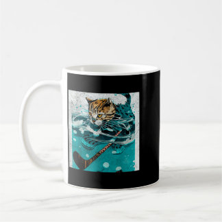 Cat Hockey Underwater Coffee Mug
