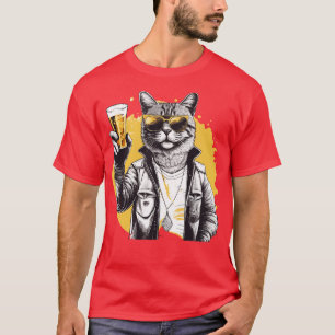 Cat holding a bottle T-Shirt