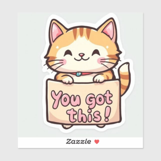 Cat Holding a Sign (Sheet)