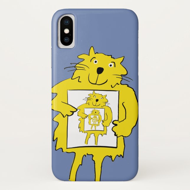 Cat Holding Picture of Cat Holding Picture of Cat Case-Mate iPhone Case (Back)