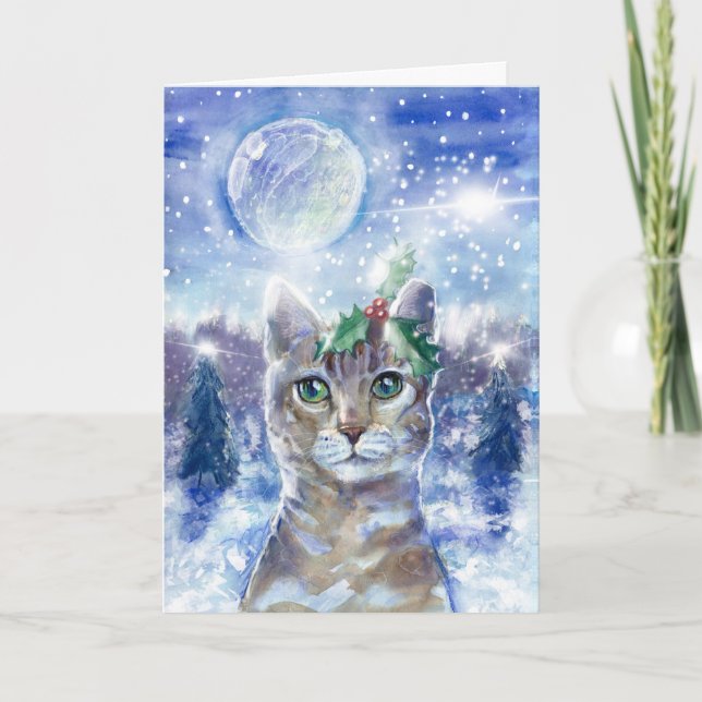 Cat holiday card for Cat By Cat Inc (Front)