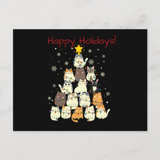 Cat Holiday! Holiday Postcard (Front)