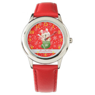 Cat Holidays Customise Name Watch