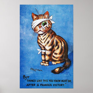 Cat Honorable Injury, Louis Wain Poster