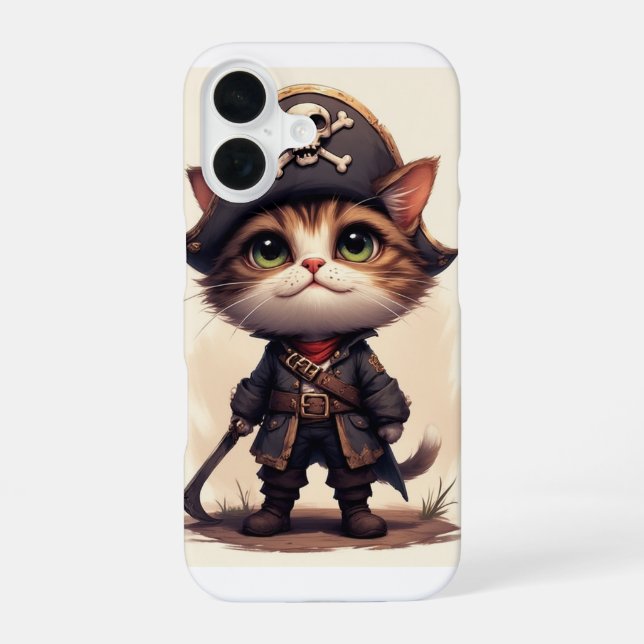 Cat, Hooligan iPhone 16 Case (Back)