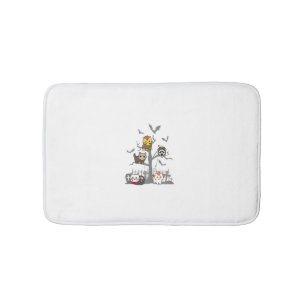 Cat Horror Movies Lazy Halloween Costume for Felin Bath Mat