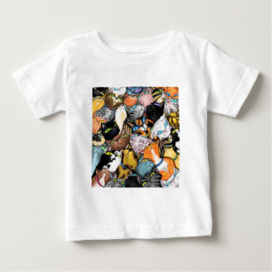 Cat House - Colourful Cuddling Cats Hug - Painting Baby T-Shirt
