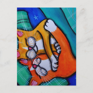 Cat Hugs Postcard